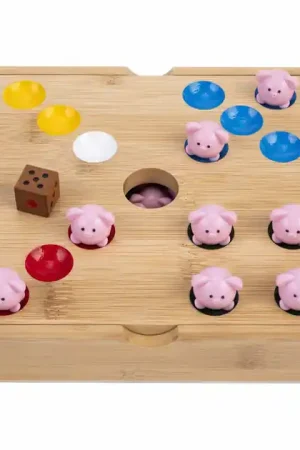 Bamboe Pig Hole Spel met Siliconen Varkentjes Rechtstreeks Van De Fabrikant
