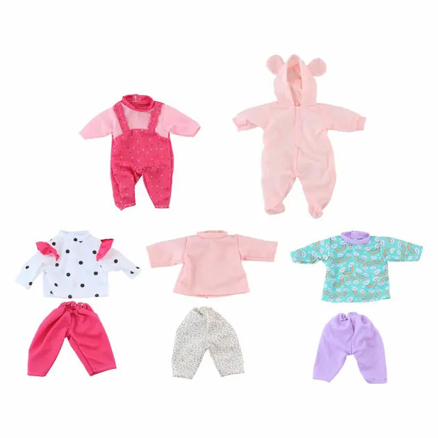 Poppenkleding set, 8dlg. Rechtstreeks Van De Fabrikant