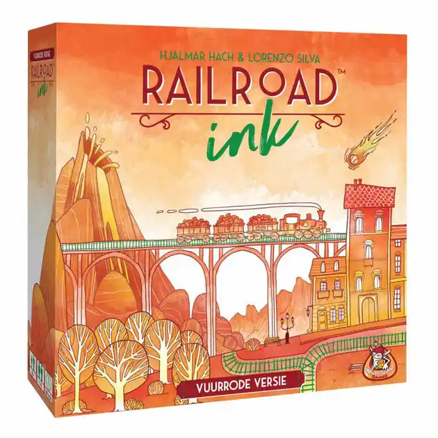 Railroad Ink - Vuurrode versie Dobbelspel Koop Online