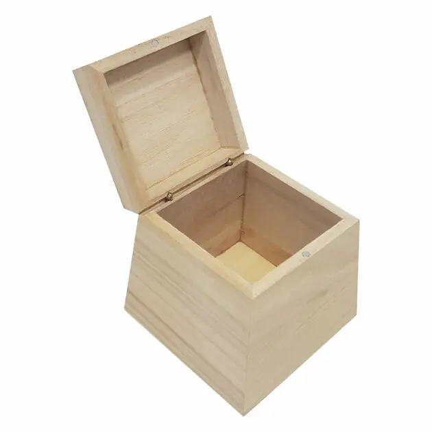 Houten Kist Vierkant met Klepdeksel Nu Kopen