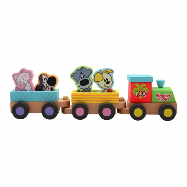 Populair Woezel & Pip - Houten Treinset met Figuren