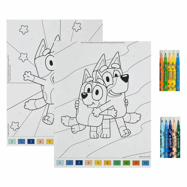 Kleuren op Nummer Set Bluey Speciale Aanbieding