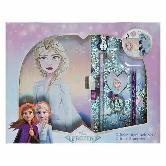 Merkproduct Glitter Dagboek Set Frozen - 6dlg.
