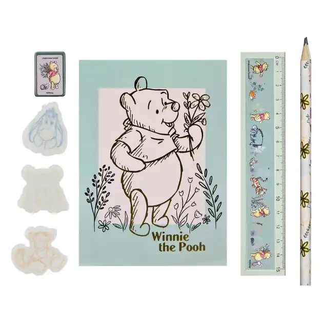 Notitieset in Etui Winnie de Poeh - 7dlg. Direct Verzonden