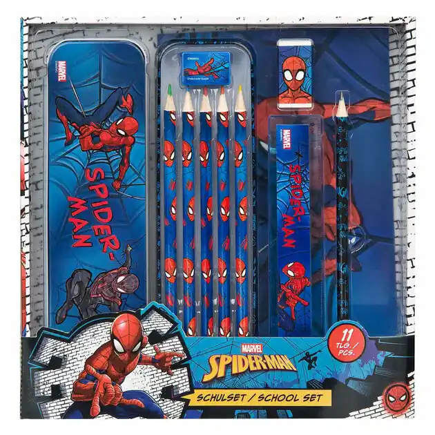Schrijfwaren Set Spiderman - 11dlg. Lage Prijs