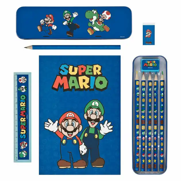 Schrijfwaren Set Super Mario - 11dlg. Dagaanbieding