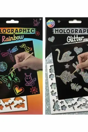A5 Kraskaarten Glitter/Regenboog - 4 Kraskaarten Dagaanbieding