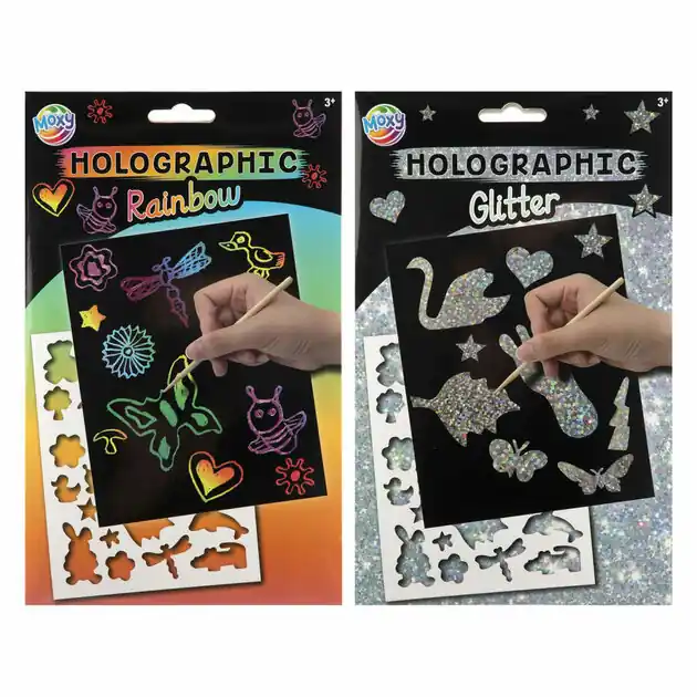 A5 Kraskaarten Glitter/Regenboog - 4 Kraskaarten Dagaanbieding