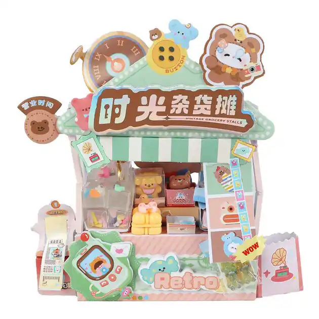 Lage Prijs Kawaii Miniatuur Knutselkraampje Boodschappen - Groen