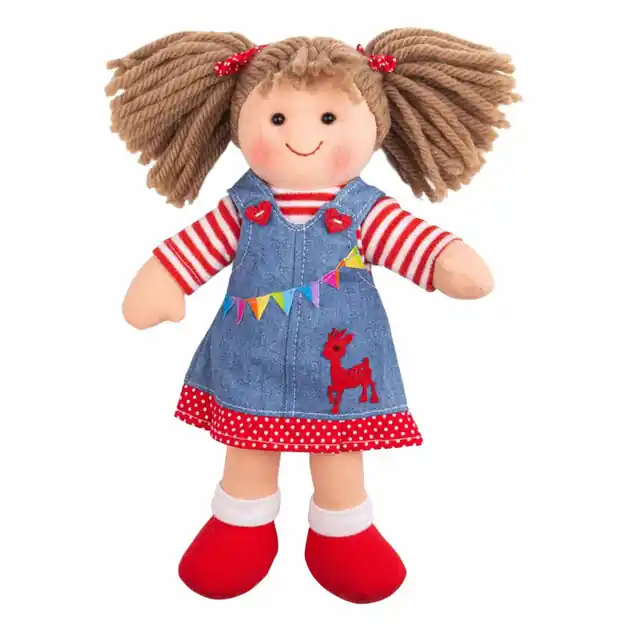 Bigjigs Stoffen Pop Hattie - 28cm Meest Verkocht