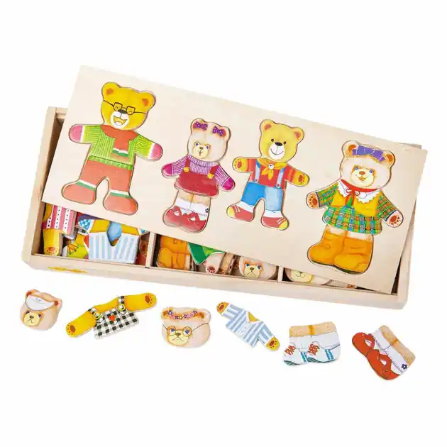 Bigjigs Houten Aankleedpuzzel Berenfamilie - 72dlg. Koop Online