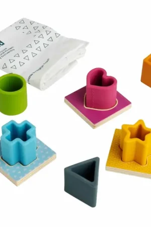 Uitverkoop Bigjigs Vormenpuzzel Hout en Siliconen - 13dlg.