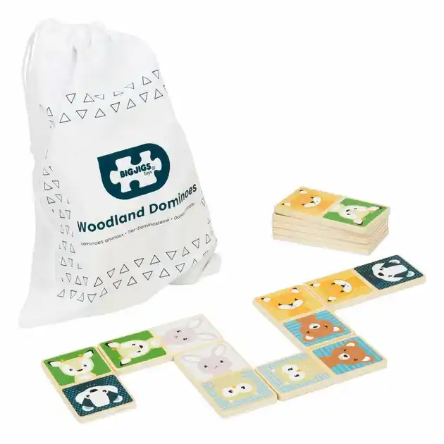 Bigjigs Houten Domino Wilde Dieren Gereduceerde Prijs