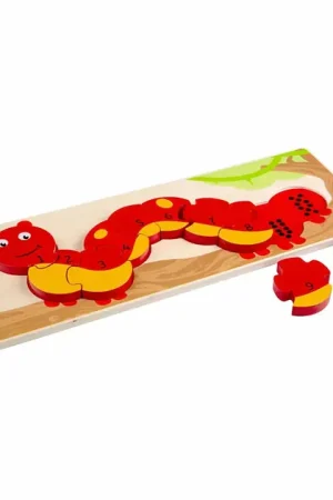 Bigjigs Houten Nummer Puzzel Rups - 10st. Korting