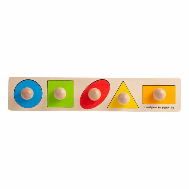 Merkproduct Bigjigs Houten Vormenpuzzel - 5st.