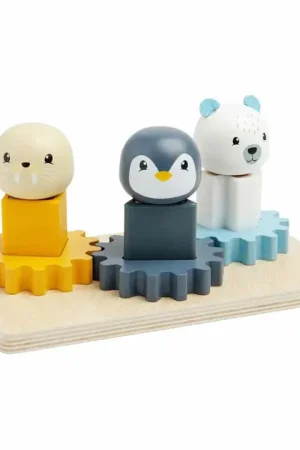 Bigjigs Houten Tandwielen Puzzel Noordpool - 10dlg. Bestel Nu
