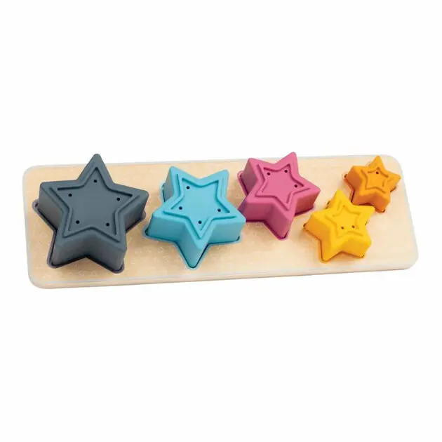 Bigjigs Houten Vormenpuzzel Sterren - 5st. Beste Prijs