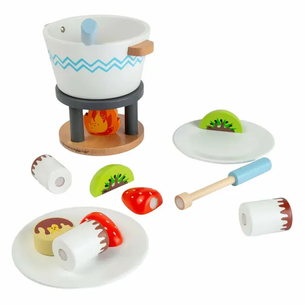 Bigjigs Houten Chocoladefondue Speelset - 16dlg. Snelle Levering