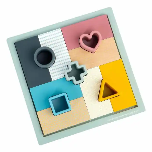 Op = Op Bigjigs Houten Mozaiekpuzzel - 14st.