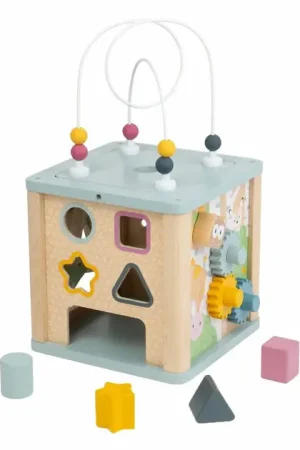 Beperkte Voorraad Bigjigs Houten Vormenstoof met Kralenspiraal - 5dlg.