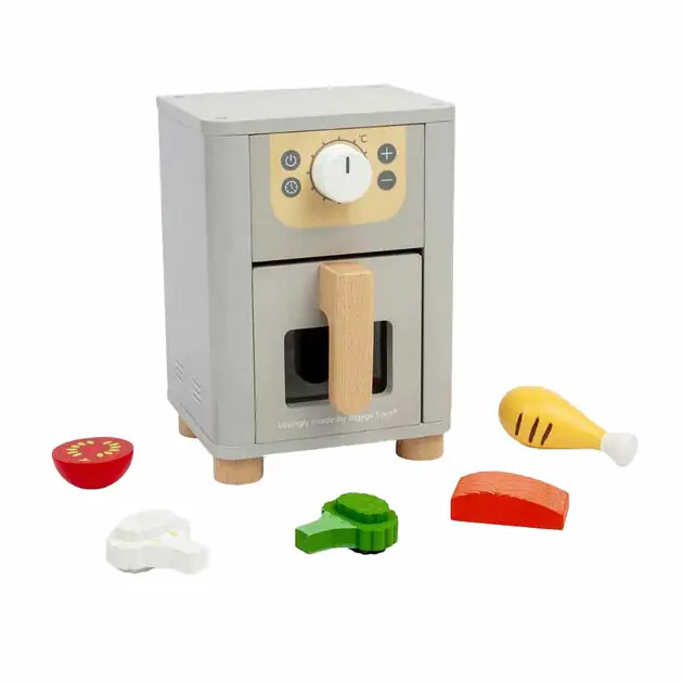 Bigjigs Houten Airfryer Speelset, 5dlg. Merkproduct