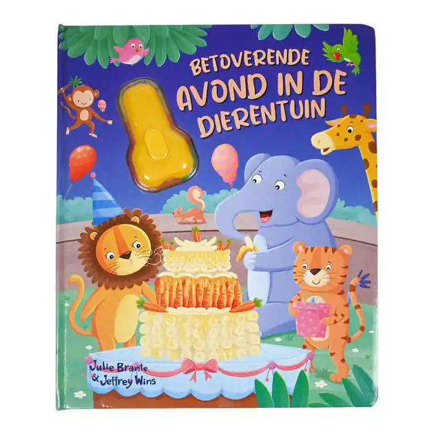 Betaalbaar Kartonboek met Zaklamp Dierentuin - 3jr.