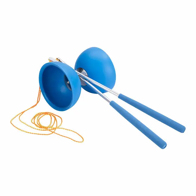 Diabolo van Rubber met Metalen Stokjes - Blauw Speciale Aanbieding