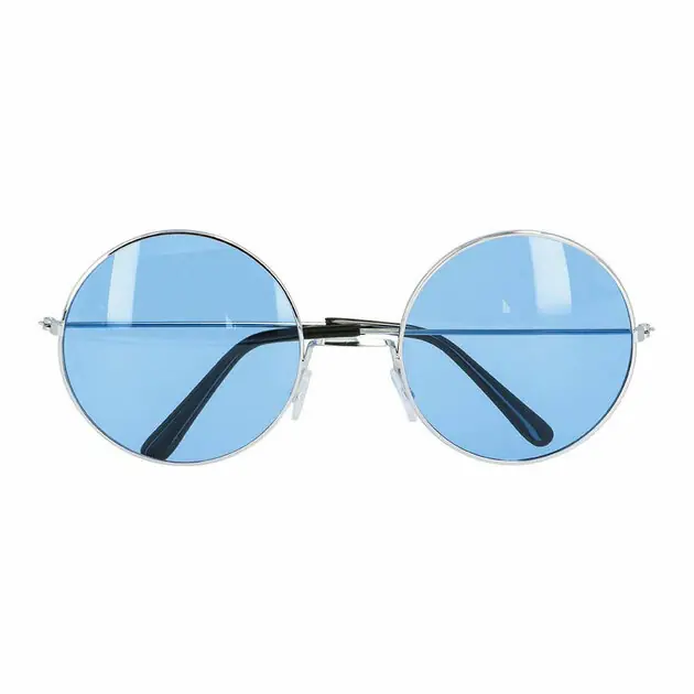 Uitverkoop Partybril Hippie XL Blauw
