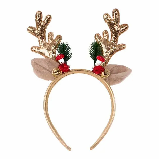 Holiday Rudolph Gouden Kersthaarband voor Kinderen Beperkte Voorraad