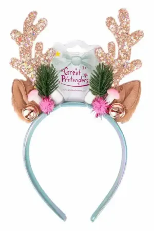Finale Uitverkoop Holiday Rudolph Kersthaarband voor Kinderen - Roze/Mint
