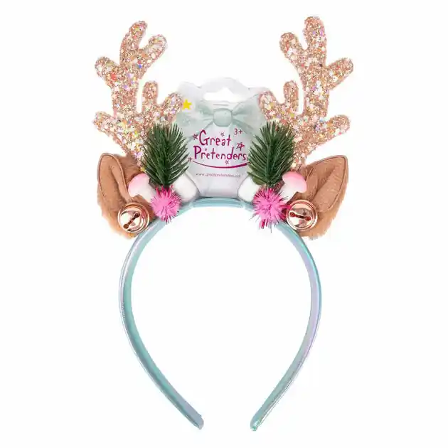Finale Uitverkoop Holiday Rudolph Kersthaarband voor Kinderen - Roze/Mint