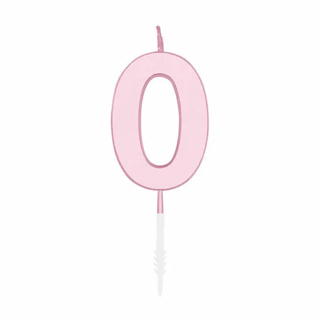 Veilige Betaling Taartkaars 4,5cm Pastel Roze no. 0