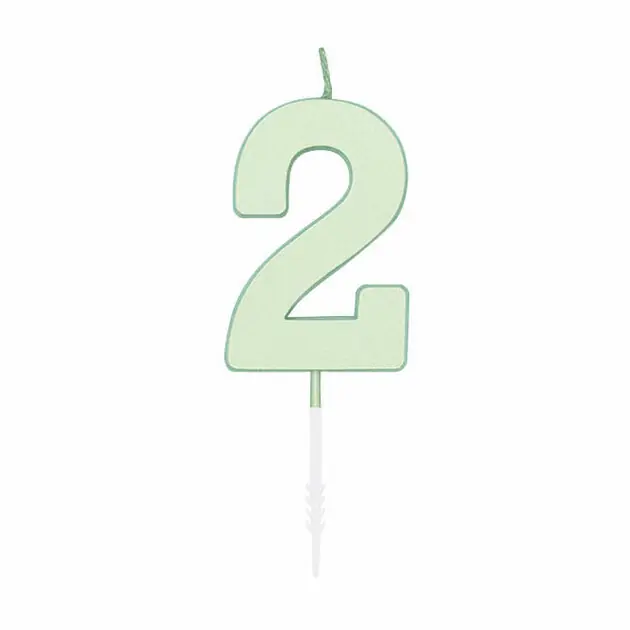 Betrouwbaar Taartkaars 4,5cm Pastel Mint no. 2