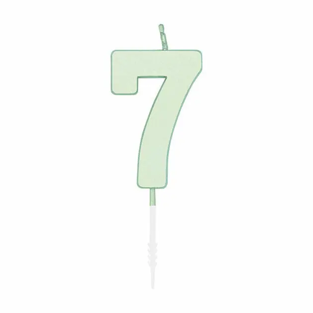 Speciale Aanbieding Taartkaars 4,5cm Pastel Mint no. 7