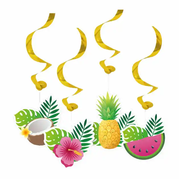 Express Levering Hangende Decoratie Swirls Aloha - 4st.