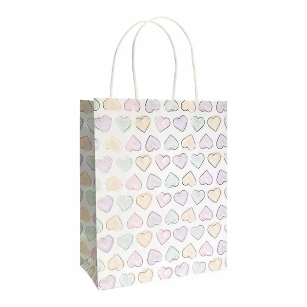 Bestel Nu Geschenktasje 17x8x21cm Watercolors Hearts