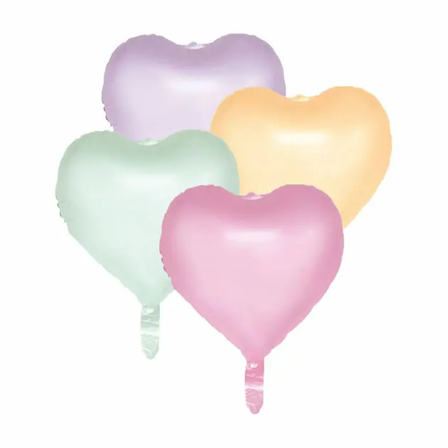 Folieballonnen 18 Inch Watercolors Hearts - 4st. Hoge Kwaliteit