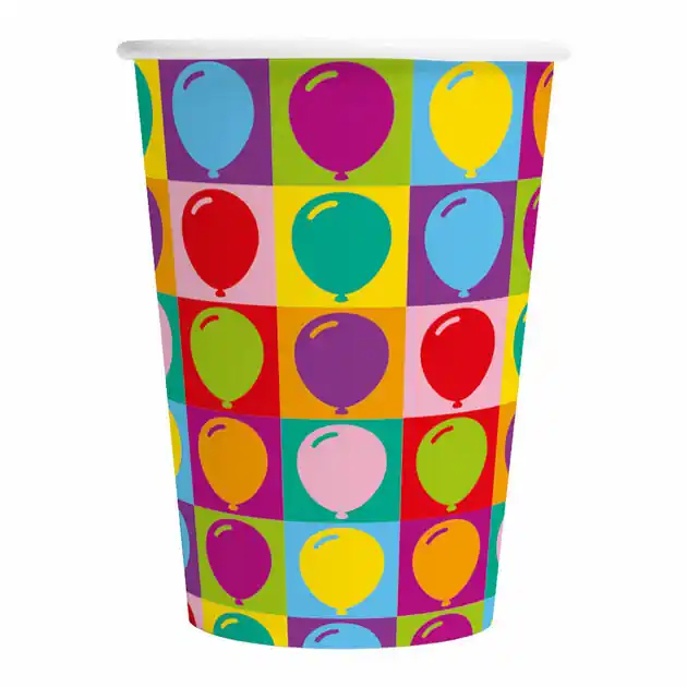 Speciale Aanbieding Papieren Bekers 210ml Pop Party - 8st.