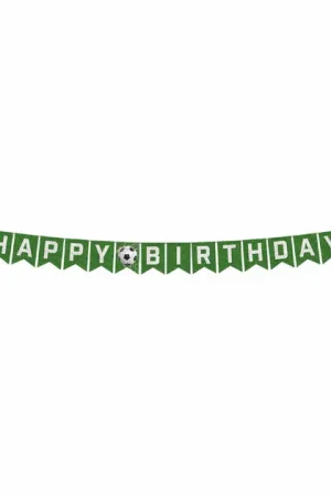 Favoriet Papieren Vlaggenlijn Happy Birthday Voetbal - 6m