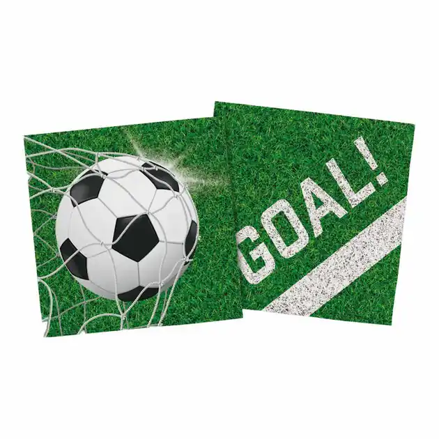 Papieren Servetten 33x33cm Voetbal - 20st. Snelle Levering