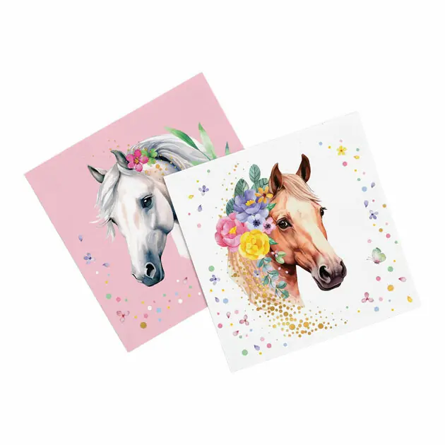 Lage Prijs Papieren Servetten 33x33cm Paarden - 20st.