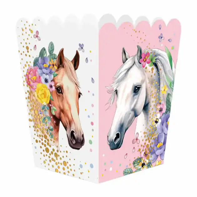 Goedkoop Papieren Snackboxen Paarden - 8st.