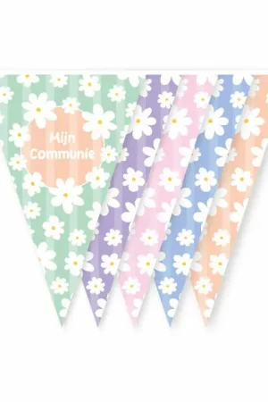Vlaggenlijn Madeliefjes Mijn Communie - 10m Premium