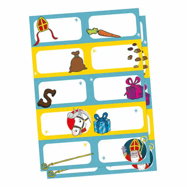 Korting Naam Stickers A5 Sinterklaas - 2st.