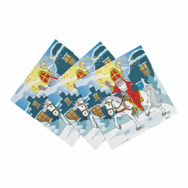 Flitsaanbieding Papieren Servetten 33x33cm Sinterklaas - 20st.