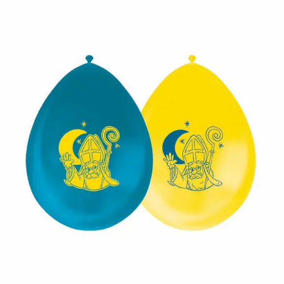 Laatste Kans Ballonnen 12 Inch Dubbelzijdig Sinterklaas - 8st.