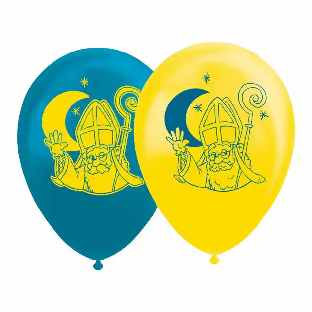 Voordeelprijs Ballonnen 12 Inch Sinterklaas - 8st.