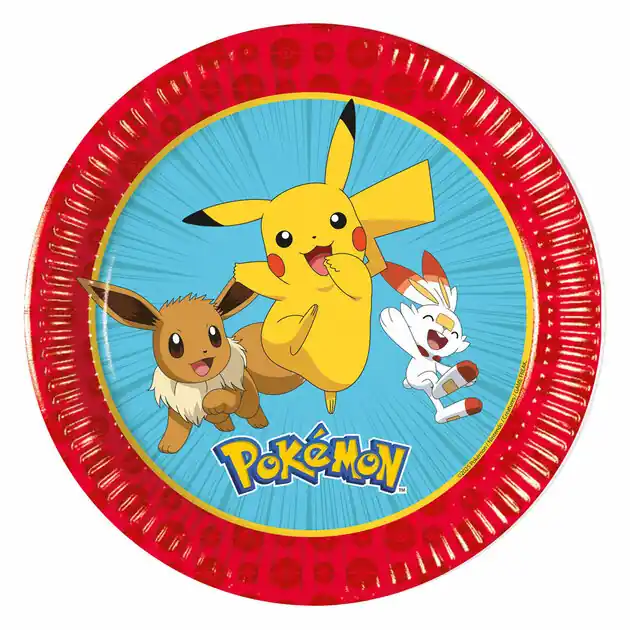 Tijdelijk Beschikbaar Papieren Borden 20cm Next Generation Pokemon - 8st.