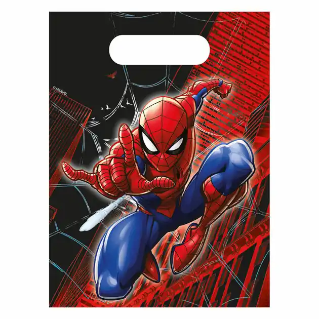 Aanbieding Papieren Uitdeelzakjes Spiderman World of Web - 4st.