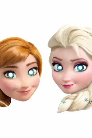 Papieren Maskers Frozen 2 - 6st. Express Levering